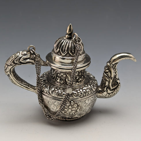 Vintage Continental Silver Miniature Teapot 116g